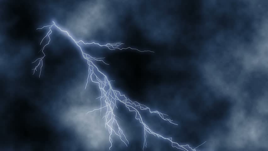 Lightning and Storm Clouds Animated Background