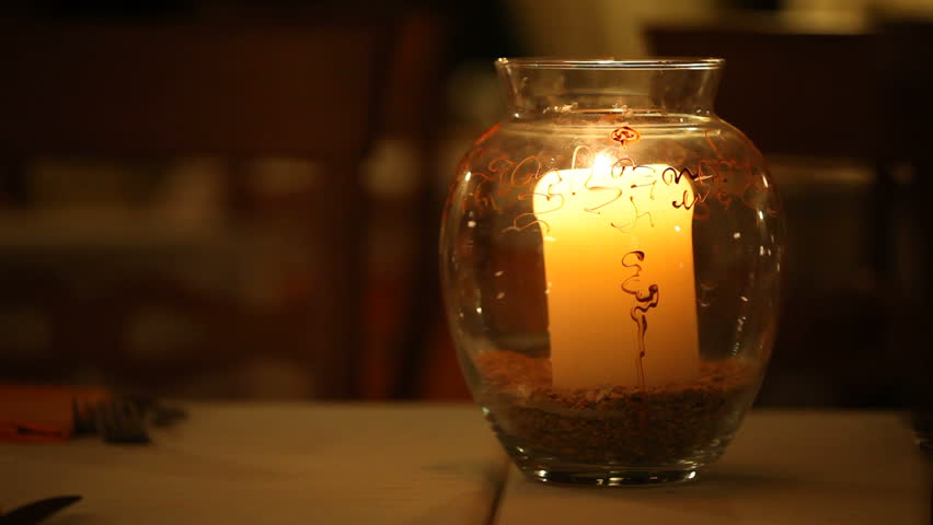 Candle in glass