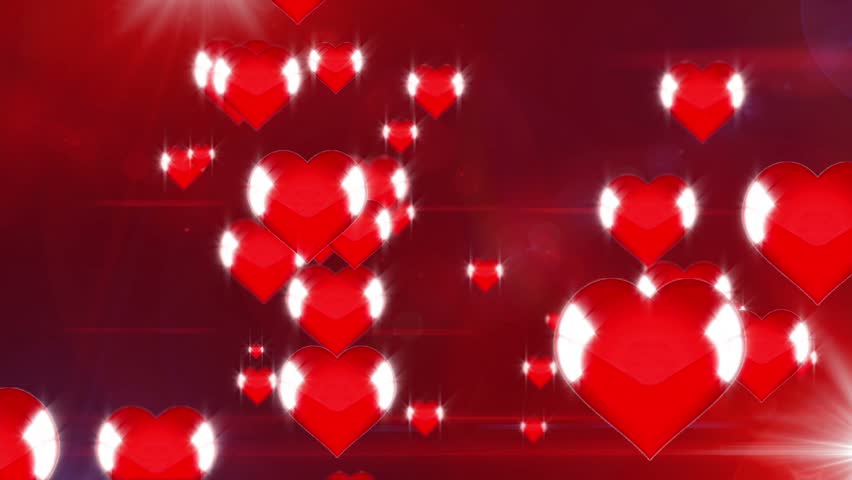Red Love Hearts Background