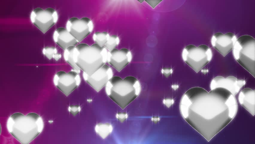 Silver Love Hearts Background