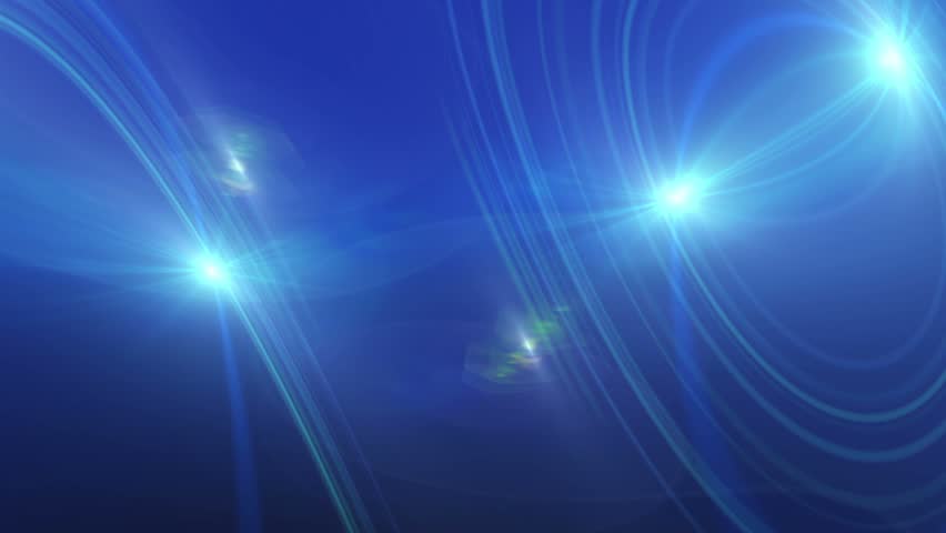 Blue Lens Flare And Vector Lines Abstract Background