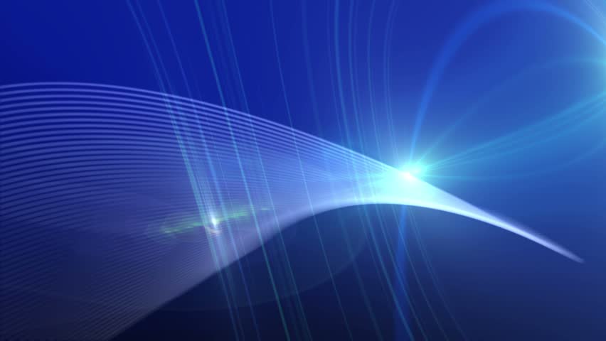 Blue Lens Flare And Vector Lines Abstract Background