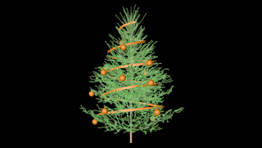 Christmas tree with alpha channel (Cinema 4d)