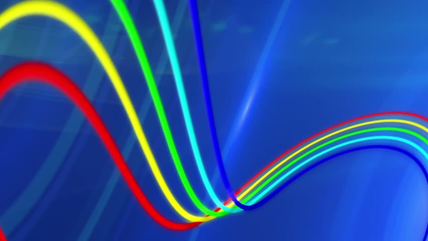 Flowing Light Streaks Background Loop - multicolored  blue background