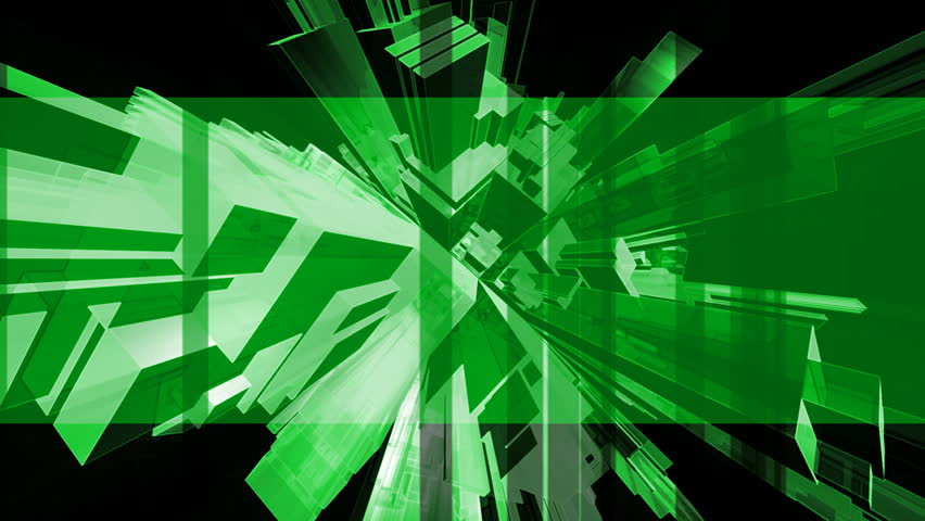 Digital Green Geometric Looping Animated Stock Footage Video (100%
