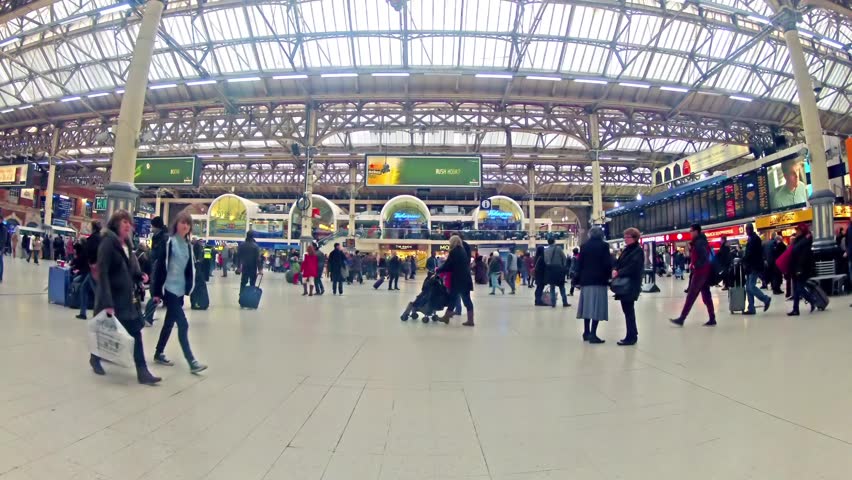 LONDON, UNITED KINGDOM - DECEMBER 1, 2013: Time table view timelapse zoom of