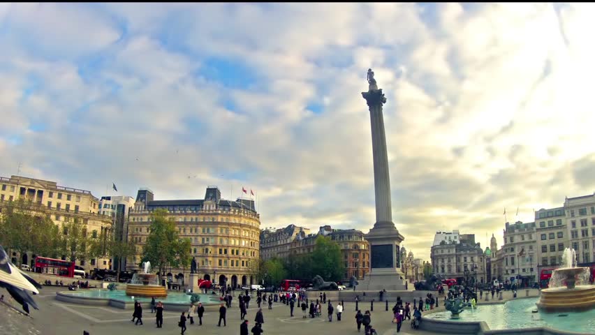 LONDON, UNITED KINGDOM - CIRCA DECEMBER, 2013: Zoom timelapse of commuters on