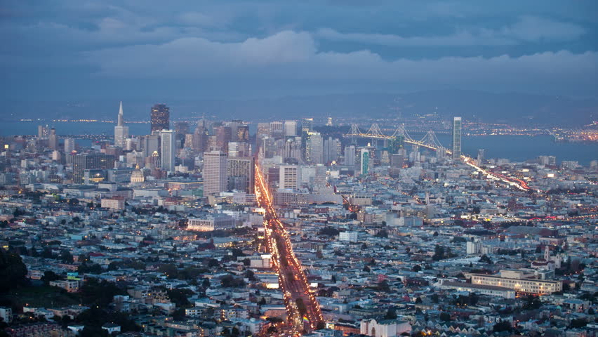 Time Lapse San Francisco Skyline Night Stock Footage Video 100 Royalty Free Shutterstock