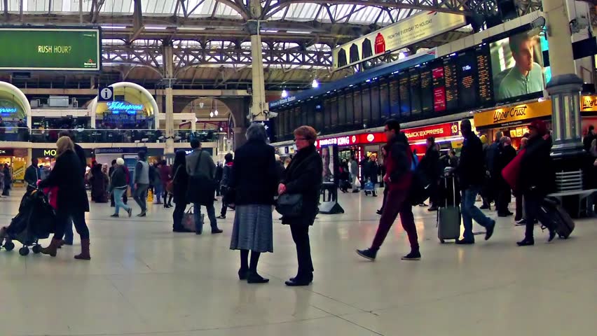 LONDON, UNITED KINGDOM - DECEMBER 1, 2013: Time table view timelapse of