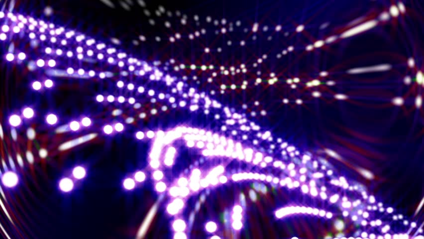 Animation of Random Spinning Bright Lights Abstract Background for use with