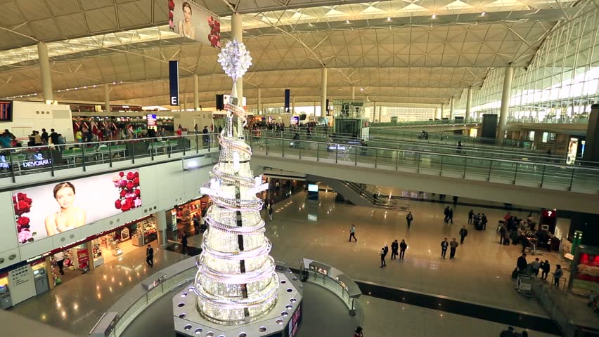 HONG KONG - DECEMBER 2: Swarovski christmas tree at Hong Kong International