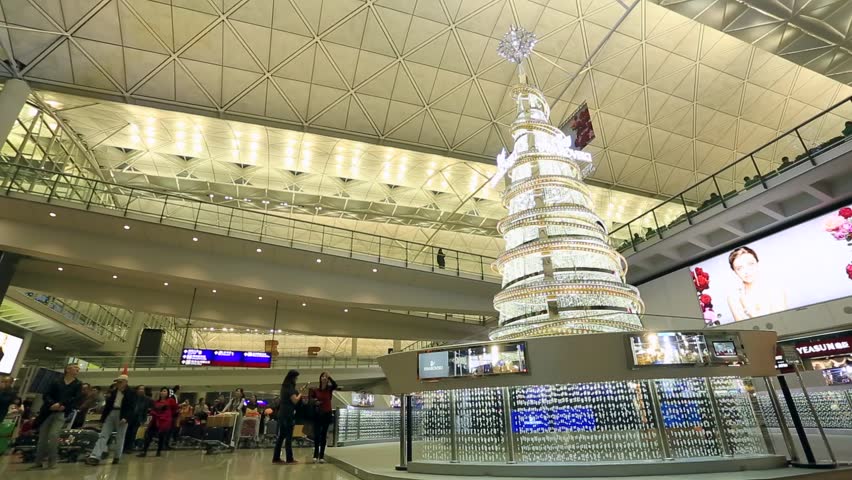 HONG KONG - DECEMBER 2: Swarovski christmas tree at Hong Kong International