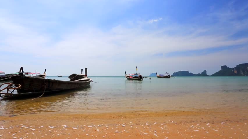 Traditional long tailed boats, Krabi, Thailand