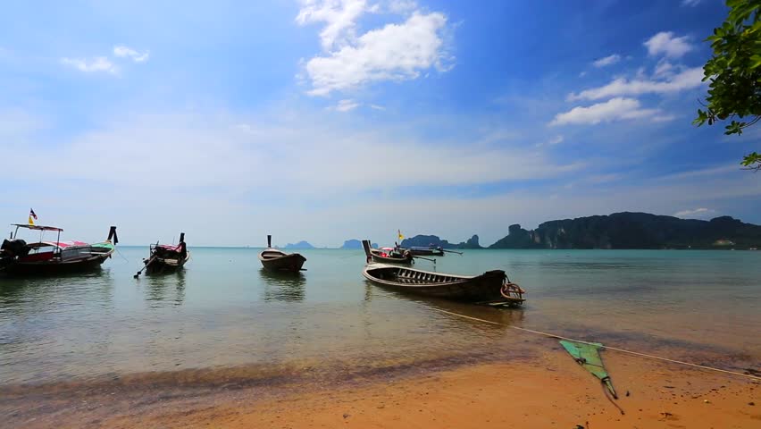 Traditional long tailed boats, Krabi, Thailand