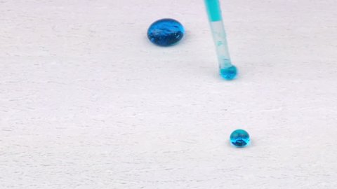 Demonstrating the hydrophobic characteristic of treated material
