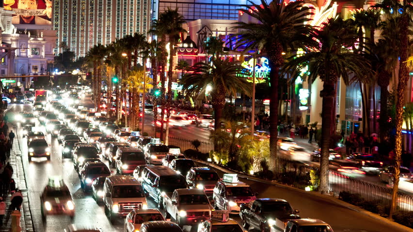 Time Lapse of the Las Vegas Strip at Night - 4k, UHD, Ultra HD resolution