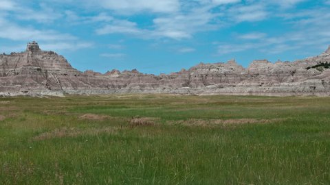Time Lapse of Scenic Meadow - Badlands National Park 4K, UHD Ultra HD resolution