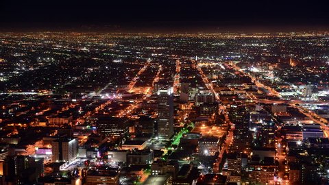 Time Lapse Overview of Los Angeles at Night - 4K, Ultra HD, UHD resolution