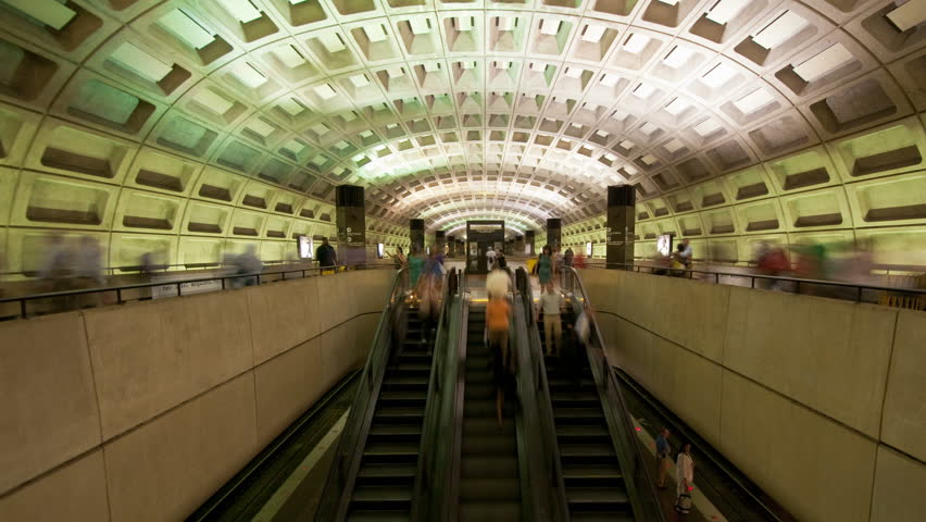 Washington DC Metro Rail / Subway - Circa 2012 - 4K, UHD, Ultra HD Resolution