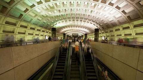 Washington DC Metro Rail / Subway - Circa 2012 - 4K, UHD, Ultra HD resolution