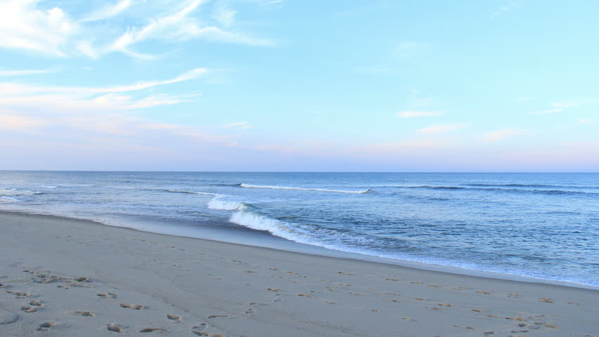 Cape Cod Beach Sunset Time-Lapse. Looking out into the Atlantic Ocean with the