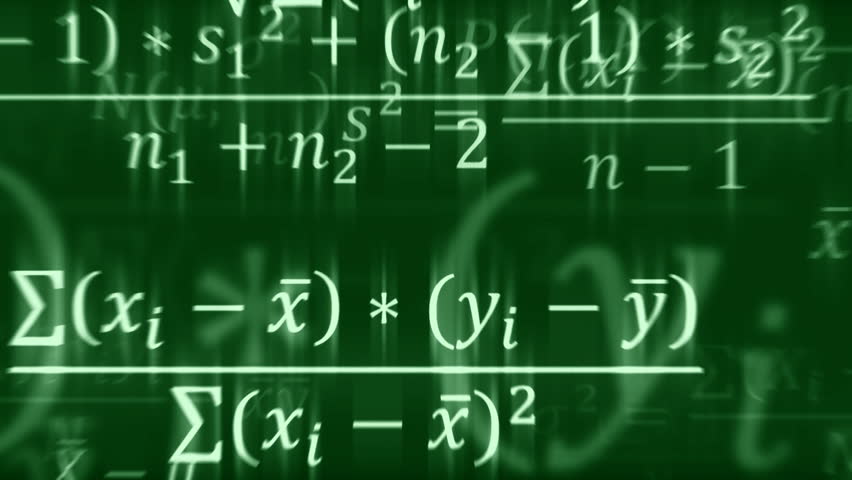 complex mathematical formulas passing by on Stock Footage Video (100% ...