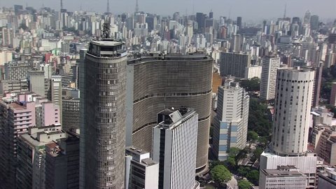Downtown Sao Paulo, Brazil. Aerial View.