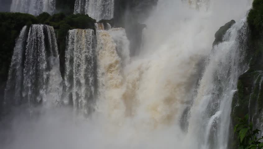 the famous Iguazu Falls on the border of Brazil and Argentina