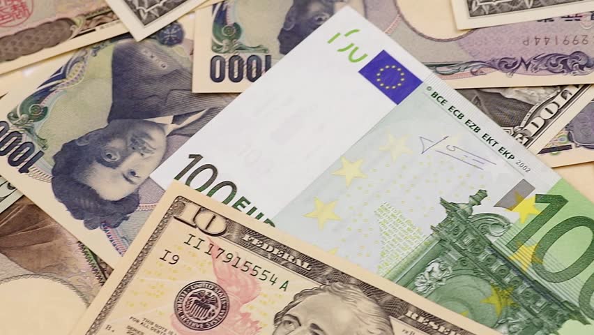 US Dollars, Euro, Japanese Yen.