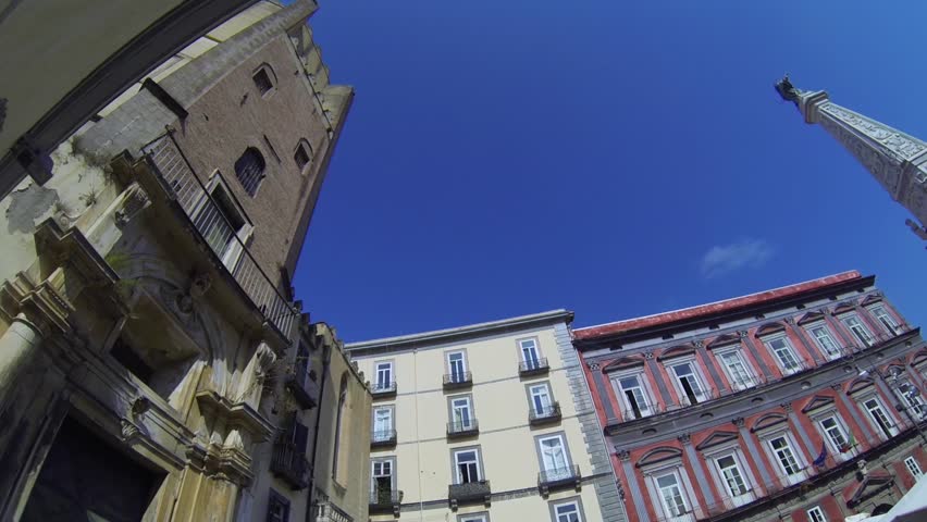 NAPLES, ITALY - CIRCA DECEMBER 2013: Piazza San Domenico