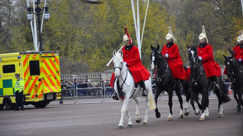 LONDON, UK - CIRCA DECEMBER, 2013: General view of the annual Trooping the