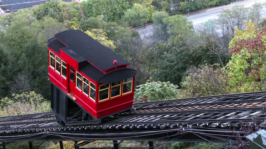 PITTSBURGH, PA - June 7, 2013 - The Duquesne Incline carries passengers up Mount