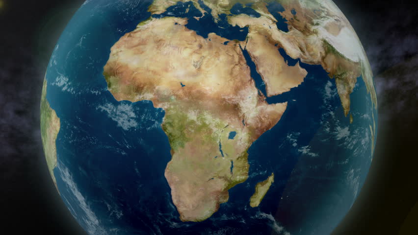 Earth zoom to Africa. Available in 4K Ultra HD.