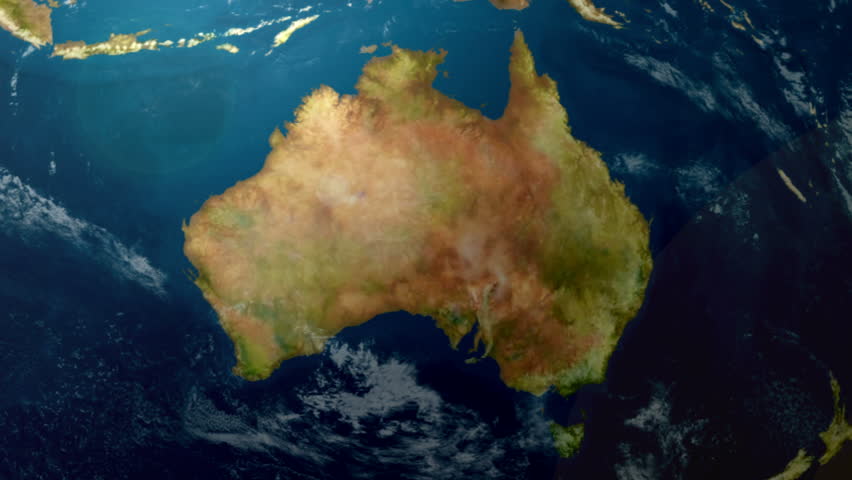 Earth zoom to Australia. Available in 4K Ultra HD.