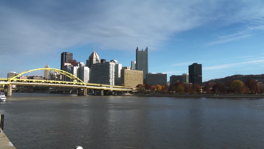 PITTSBURGH, PA - Circa November, 2013 - A slow zoom to the Pittsburgh,
