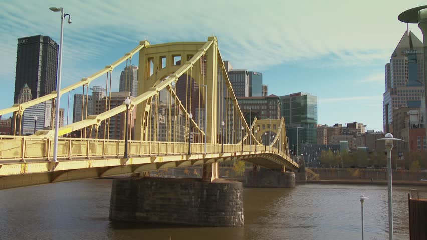 PITTSBURGH, PA - Circa November, 2013 - The Roberto Clemente Bridge in