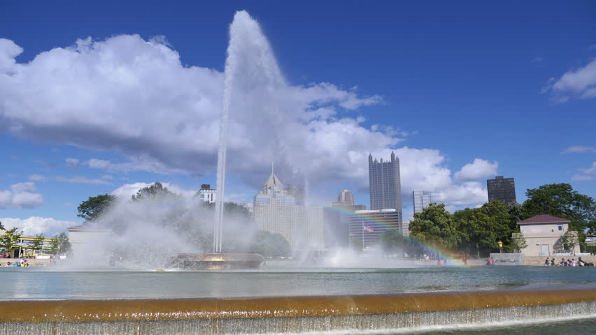 A time lapse view of the newly-remodeled fountain at The Point in downtown