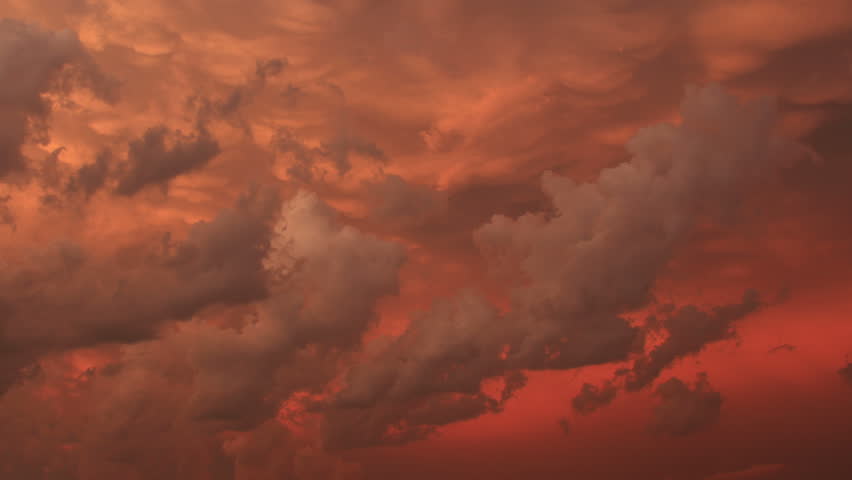 Beautiful Clouds 1. Richly colored clouds during an active storm sunset. Shot in