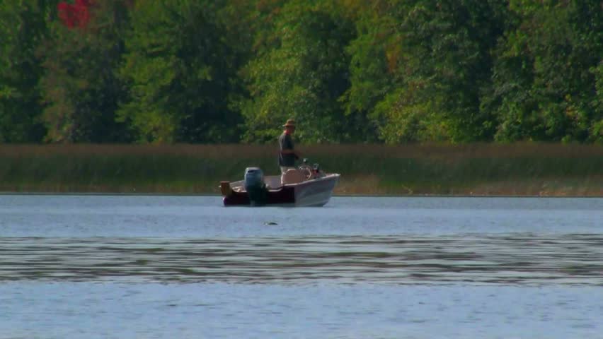 Fisherman His Boat Stock Footage Video (100% Royalty-free) 524080 