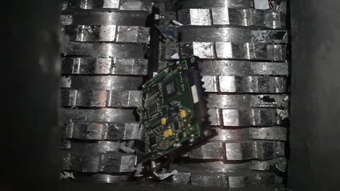 Hard drives data destruction done with a hard drive shredder