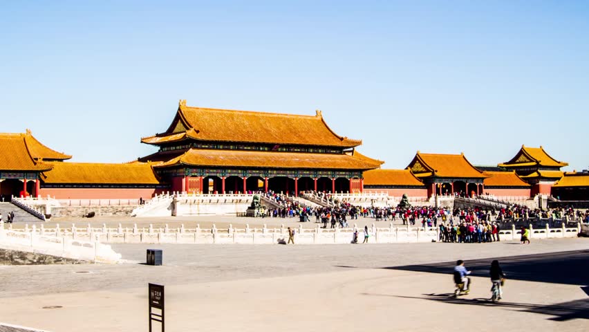 A huge number of visitors come to the Forbidden City everyday, Beijing, China