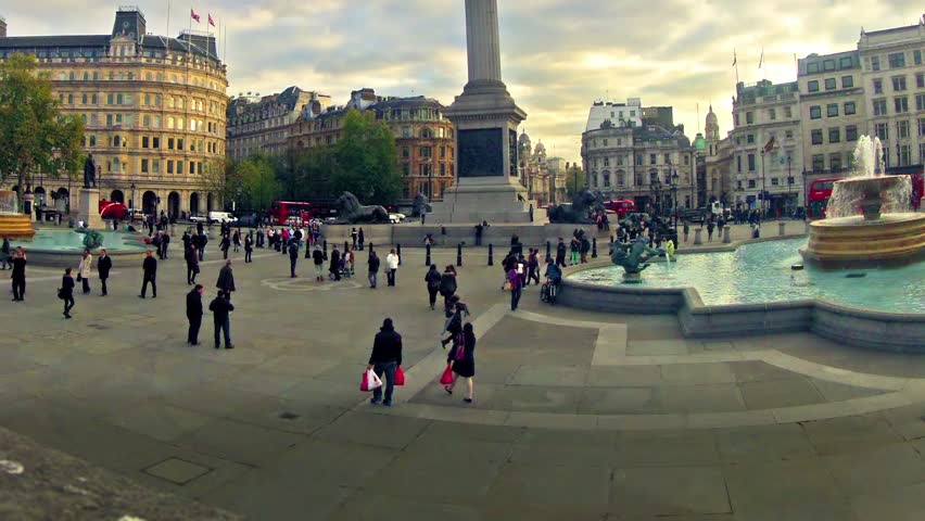 LONDON, UNITED KINGDOM - CIRCA DECEMBER, 2013: Timelapse of commuters on
