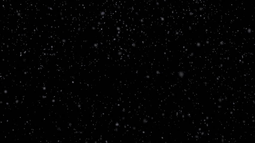 Looping clip of falling snow with particles created using real snow flakes and