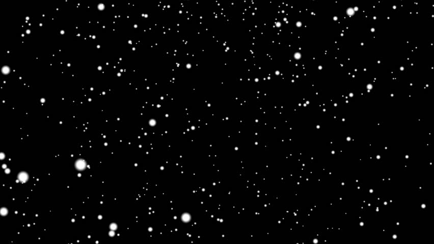 Looping clip of falling snow with various sized flakes.  Animation created in