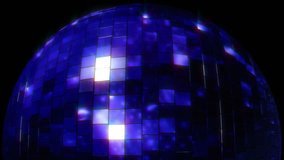 Looping Video of 3D Animated Disco Mirror Ball
