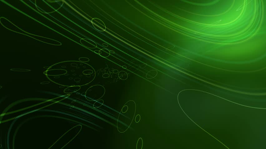 Animation of Dark Green Lens Flares And Vector Lines Abstract Background 
