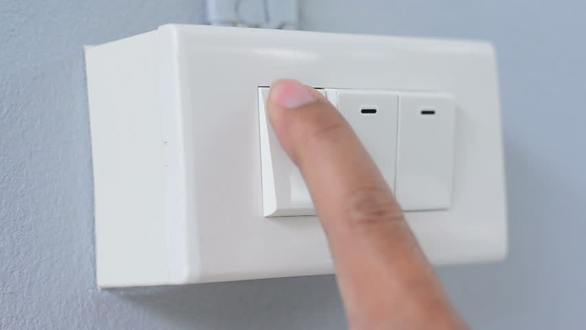 On and Off Power switch with human finger