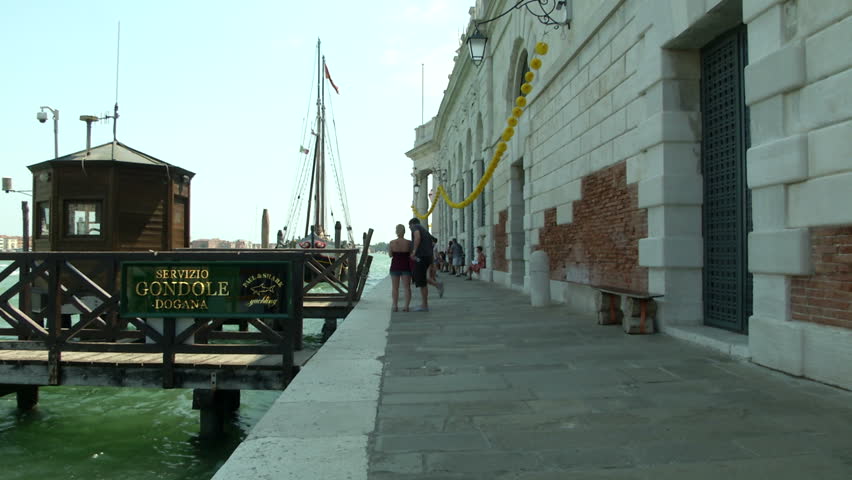 Dogana docks on Canal Grande, Venice (Italy)