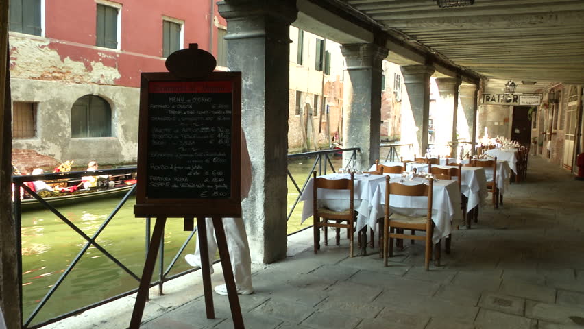 A restaurant in Venice, Italy