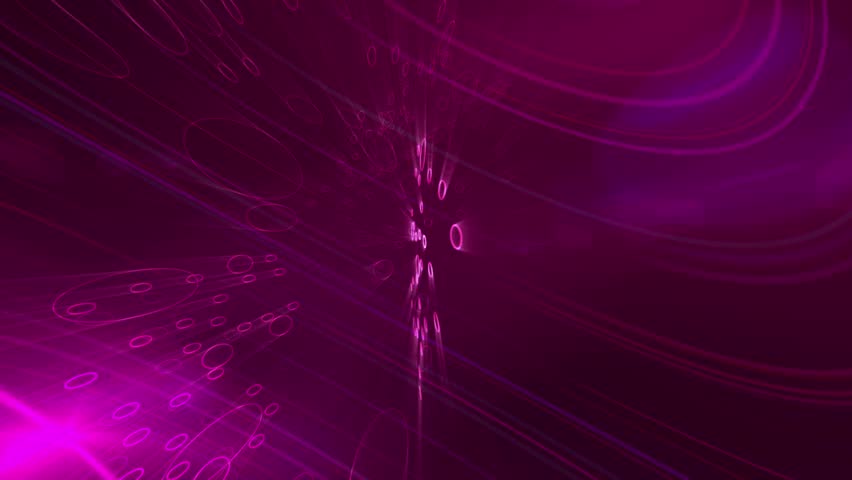 Animation of Dark Pink Lens Flares And Vector Lines Abstract Background 
